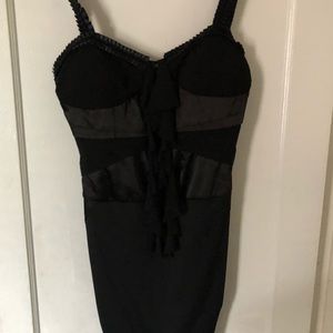 Little black dress w/ ruffle detail